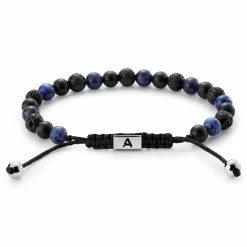 Arkai Sanatio | 6mm Black & Blue Lava Rock, Onyx & Sodalite Bracelet -MEN'S BRACELETS Sales Store ahbgvluh