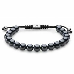 Arkai Sanatio | Grey Hematite & Nylon Bracelet