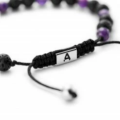 Arkai Sanatio | 6mm Black Lava Rock & Amethyst Bracelet 11 Arkai Sanatio | 6mm Black Lava Rock & Amethyst Bracelet -MEN'S BRACELETS Sales Store bgvlugy
