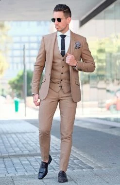 Lucleon Rusty Brown Leather & Beige-Tone Stone Bracelet Set -MEN'S BRACELETS Sales Store billed 3 2 119