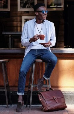 Lucleon Light Brown & Black Braided Leather Cord Bracelet -MEN'S BRACELETS Sales Store billed 3 2 96