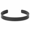 Lucleon Black Stainless Steel Cuff Bracelet