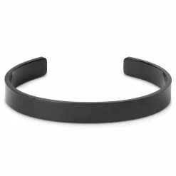 Lucleon Black Stainless Steel Cuff Bracelet