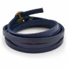 Collin Rowe Wrap-around Blue Leather Adjustable Bracelet
