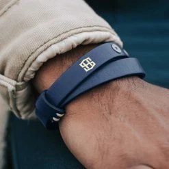 Salt & Hide Blue Buffalo Leather Wrap Bracelet 10 Salt & Hide Blue Buffalo Leather Wrap Bracelet -MEN'S BRACELETS Sales Store blue jackson leather bracelet 1