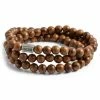 Lucleon Brown Wooden Wrap Bracelet