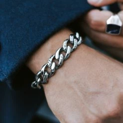 Fort Tempus Stainless Steel Snake Pattern Chain Bracelet -MEN'S BRACELETS Sales Store bracelet 2 2