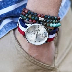 Lucleon Wrap-around Multicolor Natural Stone Bead Bracelet -MEN'S BRACELETS Sales Store bracelet watches