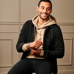 Lucleon 18mm Silver-Tone Stainless Steel Curb Chain Bracelet -MEN'S BRACELETS Sales Store bracelets silver all color2322