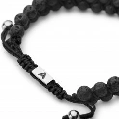 Arkai Sanatio | Black Lava Rock Double Bracelet -MEN'S BRACELETS Sales Store chgvgg
