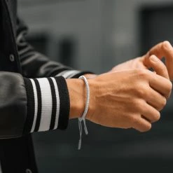 Waykins Adjustable Grey Nylon Lucky Knot Bracelet -MEN'S BRACELETS Sales Store dsc4745 sq2