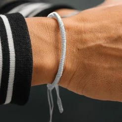 Waykins Adjustable Grey Nylon Lucky Knot Bracelet -MEN'S BRACELETS Sales Store dsc4745 sq2bm