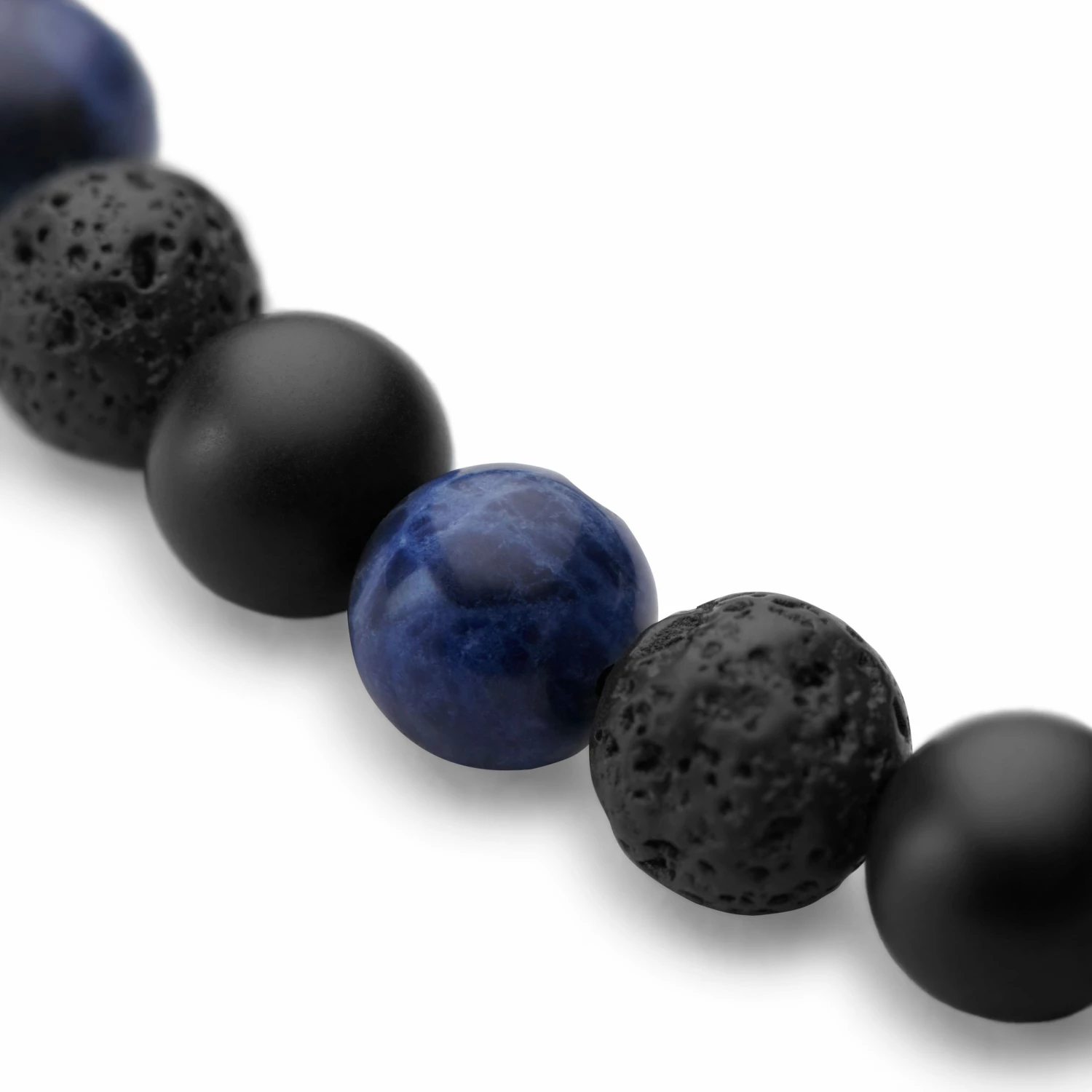 Arkai Sanatio | 8mm Black & Blue Lava Rock, Onyx & Sodalite Bracelet 6 Arkai Sanatio | 8mm Black & Blue Lava Rock, Onyx & Sodalite Bracelet - Image 6