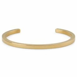 Lucleon Thin Gold-Tone Cuff Bracelet