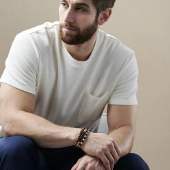 Collin Rowe Brown, Beige & Black Wood Bead Bracelet -MEN'S BRACELETS Sales Store jwm megashoot brace 1 1 2461 1