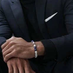 Neshraw White Turquoise, Blue Lapis Lazuli & Rose Gold-Tone Zirconia Bracelet 9 Neshraw White Turquoise, Blue Lapis Lazuli & Rose Gold-Tone Zirconia Bracelet -MEN'S BRACELETS Sales Store jwm megashoot brace 1 11119 1