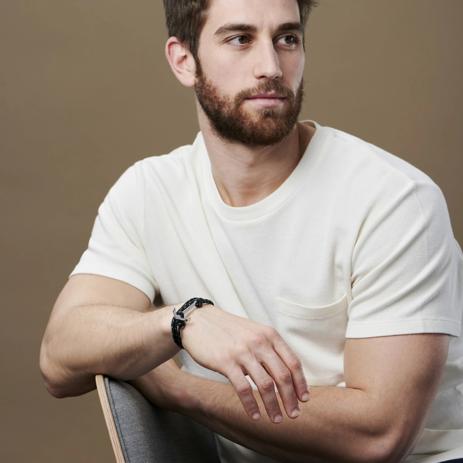 Tailor Toki Black & Silver-Tone Anchor Bracelet 5 Tailor Toki Black & Silver-Tone Anchor Bracelet - Image 5