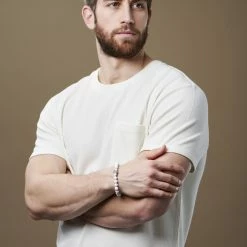 Lucleon White Turquoise & Stainless Steel Bracelet -MEN'S BRACELETS Sales Store jwm megashoot brace 1 19724 1