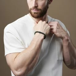 Lucleon Emerald Green Agate Bracelet -MEN'S BRACELETS Sales Store jwm megashoot brace 1 19727