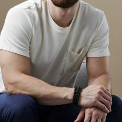 Collin Rowe Black Wood Bead Bracelet Sets -MEN'S BRACELETS Sales Store jwm megashoot brace 1 4637