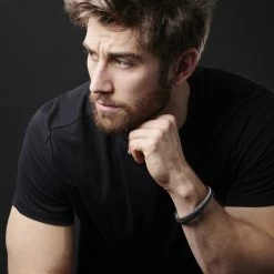 Lucleon Brown Leather & Stainless Steel Braided Bracelet -MEN'S BRACELETS Sales Store jwm megashoot brace 1 8600