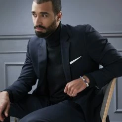 Neshraw White Pine, Blue Lapis Lazuli & Silver-Tone Zirconia Bracelet -MEN'S BRACELETS Sales Store jwm megashoot brace 1.2 11115