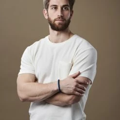 Lucleon Blue & Black Braided Leather Cord Bracelet -MEN'S BRACELETS Sales Store jwm megashoot brace 2 10504