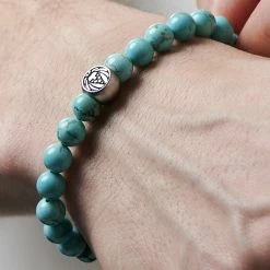 Lucleon Turquoise Natural Stone Bracelet -MEN'S BRACELETS Sales Store jwm megashoot brace 2 19725 bm