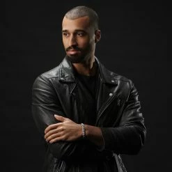 Lucleon 10mm Silver-Tone Stainless Steel Curb Chain Bracelet -MEN'S BRACELETS Sales Store jwm megashoot bracelets 15116 1