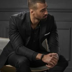 Lucleon Icon | All Black Leather & Stainless Steel Bracelet -MEN'S BRACELETS Sales Store jwm megashoot bracelets 20261 1.2