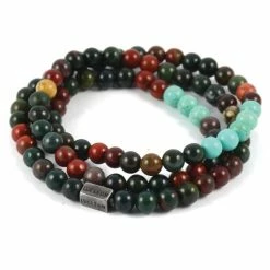 Lucleon Wrap-around Multicolor Natural Stone Bead Bracelet
