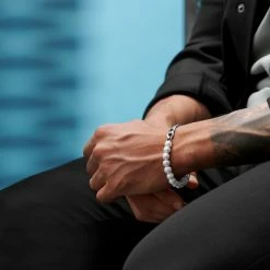 Lucleon Amager | Silver-Tone Stainless Steel Curb Chain & Pearl Bracelet 8 Lucleon Amager | Silver-Tone Stainless Steel Curb Chain & Pearl Bracelet -MEN'S BRACELETS Sales Store rst acpa collectionpage gold 23105 silver 23101 black 23109 bjarkejohansen 2 2