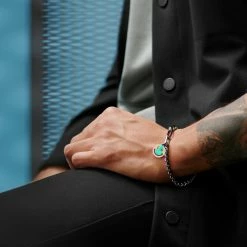 Lucleon Amager | Rainbow Stainless Steel Curb & Cable Chain Smiley Bracelet -MEN'S BRACELETS Sales Store rst acpa collectionpage rainbow23137 bjarkejohansen 2a