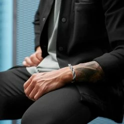 Lucleon Amager | 10mm Silver-Tone Stainless Steel Rope Chain Bracelet -MEN'S BRACELETS Sales Store rst acpa collectionpage silver 23141 bjarkejohansen 2