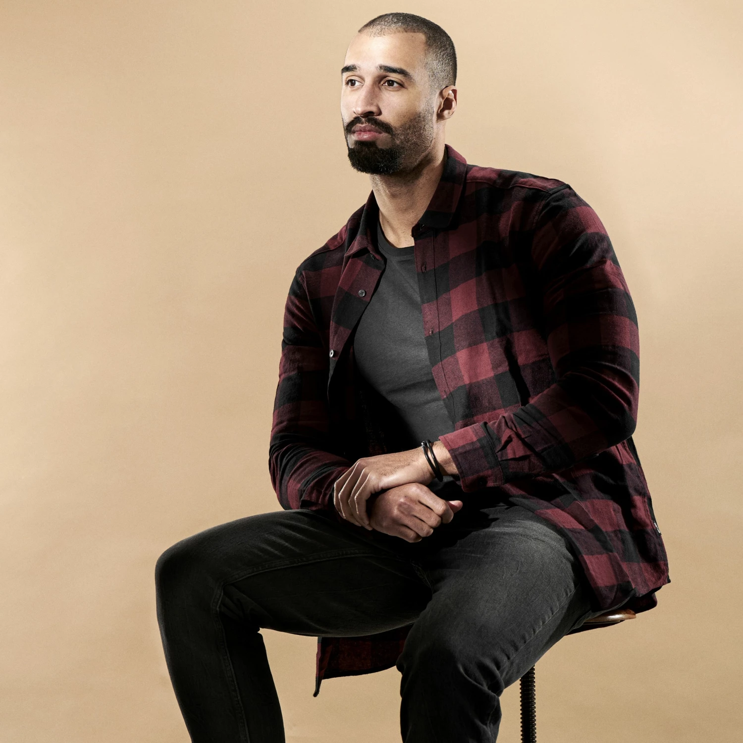 Lucleon Collins | Simple Black Leather Wrap Around Cord Bracelet 3 Lucleon Collins | Simple Black Leather Wrap Around Cord Bracelet - Image 3