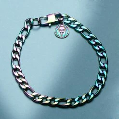 Lucleon Amager | Rainbow Stainless Steel Figaro Chain Bracelet -MEN'S BRACELETS Sales Store rst sc2021 ig sm 23169 23165 23177 23181 1x1 9e r1