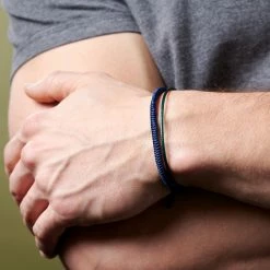 Waykins Green & Blue Braided Nylon Bracelet Set 8 Waykins Green & Blue Braided Nylon Bracelet Set -MEN'S BRACELETS Sales Store rst wbb 14 20607 product