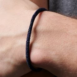 Waykins Adjustable Blue Nylon Lucky Knot Bracelet -MEN'S BRACELETS Sales Store rst wbb 4 20598 product
