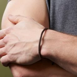 Waykins Adjustable Brown Nylon Lucky Knot Bracelet -MEN'S BRACELETS Sales Store rst wbb 4 20601 product 1