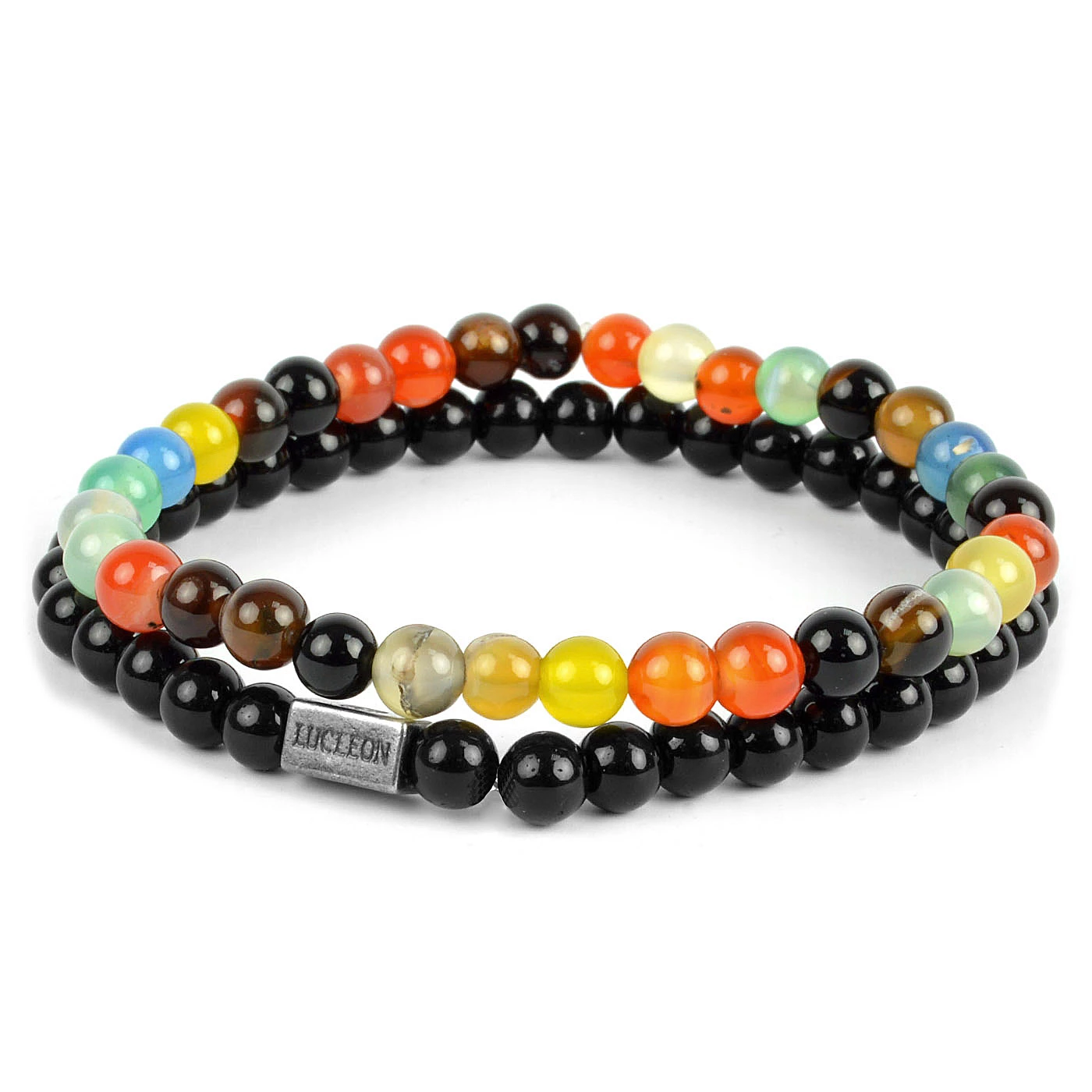 Lucleon Colorful & Black Stone Bracelet Set 1 Lucleon Colorful & Black Stone Bracelet Set