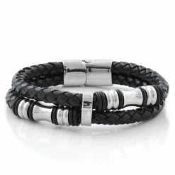 Fort Tempus Bolo | Double Black Leather Cord Bracelet