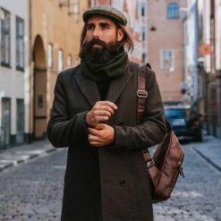 Lucleon Green Natural Stone & Black Lava Rock & Leather Cord Bracelet Set -MEN'S BRACELETS Sales Store square 1 97