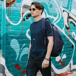 Neshraw Blue Marble & Braided Leather Band Bracelet Set -MEN'S BRACELETS Sales Store square 41