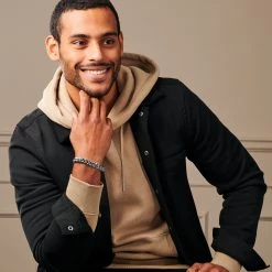 Lucleon 12mm Silver-Tone Stainless Steel Curb Chain Bracelet -MEN'S BRACELETS Sales Store ste modelpics natahnwilliam 22029 7 12mm 1