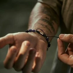 Arkai Orphic | 1/4" (6 mm) Lapis Lazuli & Silver-Tone Stainless Steel Bracelet -MEN'S BRACELETS Sales Store ste orphic drop39 id mike varga 1x1 4.jpg 26206