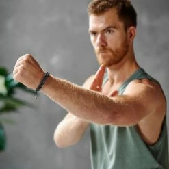 Arkai Sanatio | Black Lava Rock Double Bracelet -MEN'S BRACELETS Sales Store ste sbcl ig 1x1 bracelet arkai 23669 7889 1