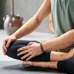 Arkai Sanatio | Black Lava Rock & Grey Hematite Double Bracelet -MEN'S BRACELETS Sales Store ste sbcl ig 1x1 bracelet arkai 23670 1111