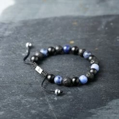Arkai Sanatio | 8mm Black & Blue Lava Rock, Onyx & Sodalite Bracelet 10 Arkai Sanatio | 8mm Black & Blue Lava Rock, Onyx & Sodalite Bracelet -MEN'S BRACELETS Sales Store ste sbcl ig 1x1 bracelet arkai 23677 21 1