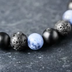 Arkai Sanatio | 8mm Black & Blue Lava Rock, Onyx & Sodalite Bracelet 9 Arkai Sanatio | 8mm Black & Blue Lava Rock, Onyx & Sodalite Bracelet -MEN'S BRACELETS Sales Store ste sbcl ig 1x1 bracelet arkai 23677 8 1