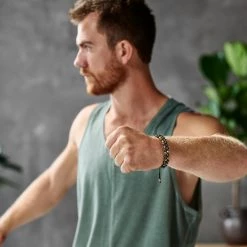 Arkai Sanatio | Black Lava Rock & Tiger's Eye Double Bracelet -MEN'S BRACELETS Sales Store ste sbcl ig 1x1 bracelet arkai 23678 5555